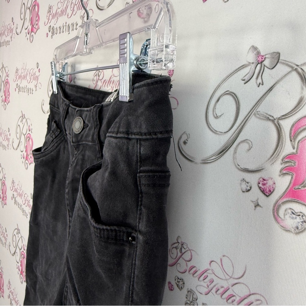 Miami high rise super skinny black shorts Women's Distressed Black Jean Shorts - Picture 3 of 15